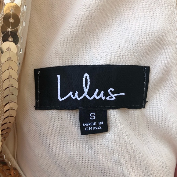 NWT Lulu’s Gold Sequin Bodycon Dress - Small - Picture 10 of 12